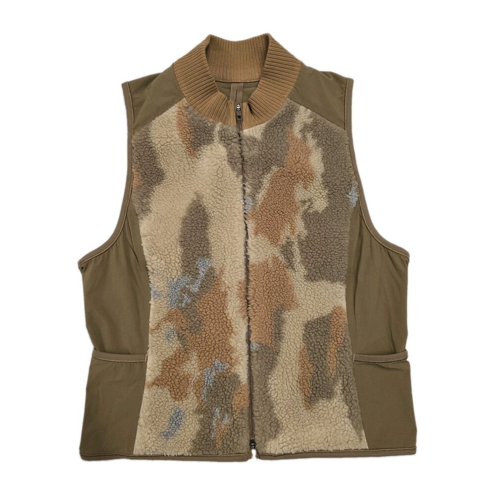 Lululemon Lab Fleece Ripstop Running Vest Terra Cosmos Camo Brown Tan Size M